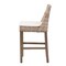 Bali & Pari Toby Modern Bohemian Grey Kubu Rattan and Rustic Taupe Finished Mahogany Wood Counter Stool 245-13715-ZORO - alternate 7